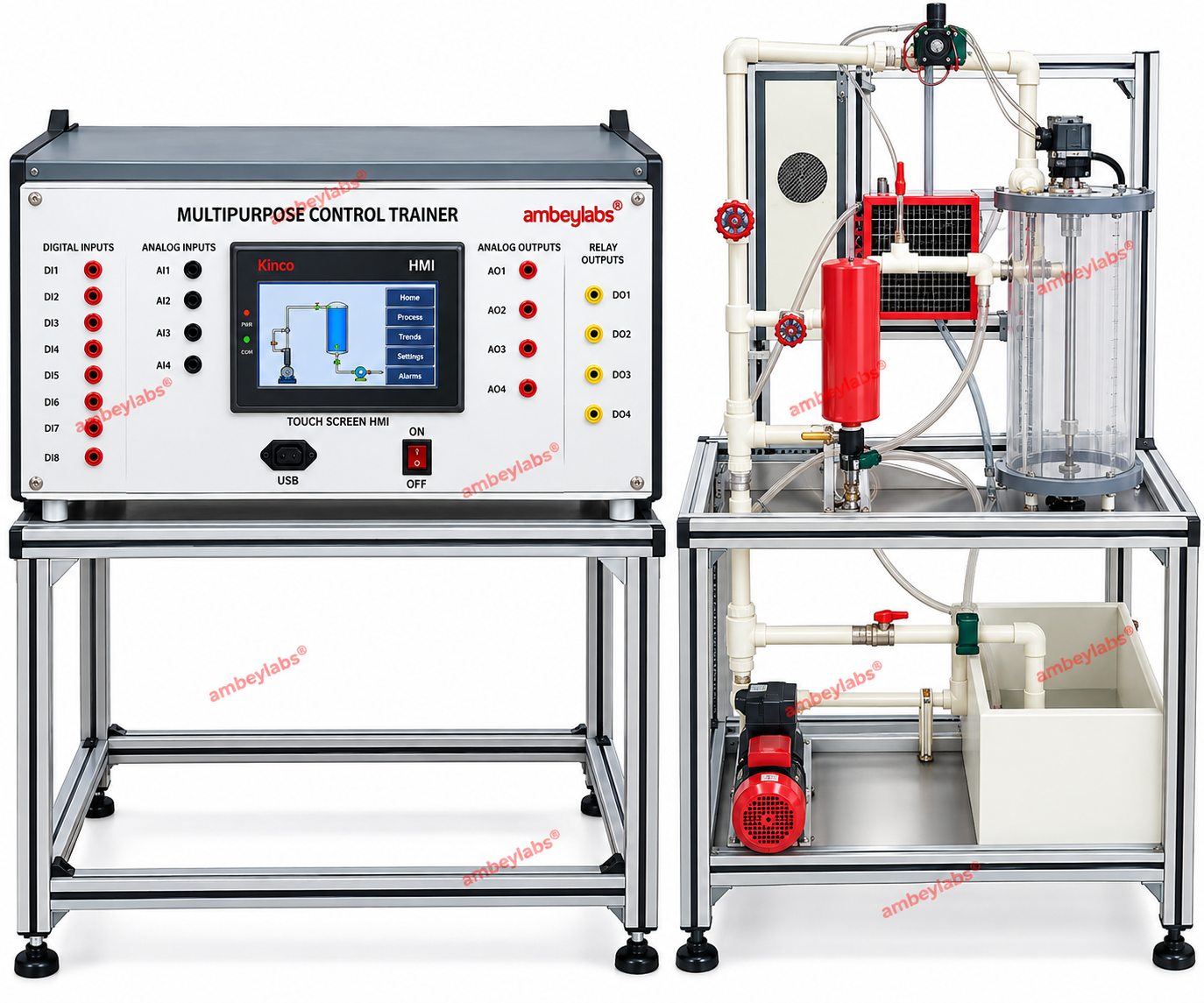AL-E187E LEVEL / FLOW / PRESSURE / TEMPERATURE CONTROL BENCH WITH CASCADE